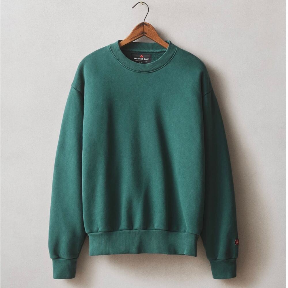 American Giant Unisex American Vintage Crew Sweatshirt Washed Botanical Green XS